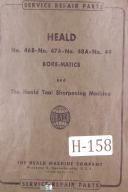 Heald-Heald Service Repair Parts 46B 47A 48A 49 Bore-Matic Sharpening Machine Manual-Bore-Matic-Style 49-01